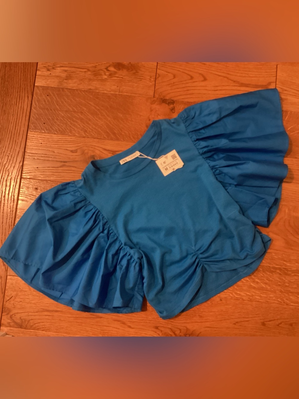Zara royal blue cropped top